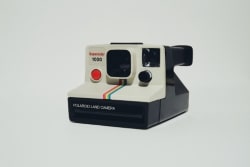A Polaroid camera.